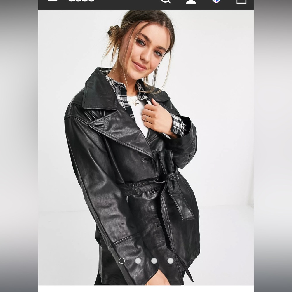 ASOS 90s Mum Leather Jacket